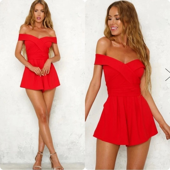 Hello Molly Pants - Hello Molly Size 6 (US XS) Peak Hour Romper Red